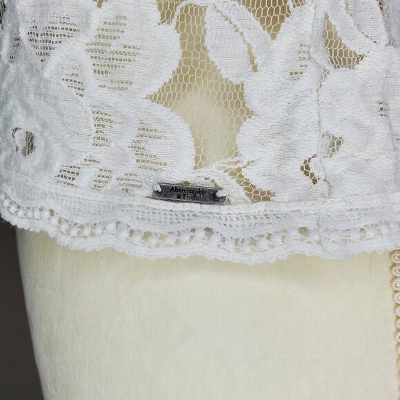 Abercrombie White Lace Top XS - Picture 6 of 8
